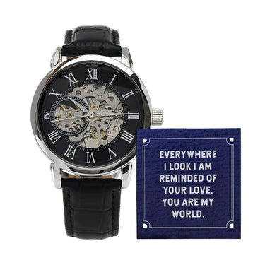 To My Husband - Premium Automatic Openwork Watch - Gift Set - SLDDL0079 - Sunshine Letters Co